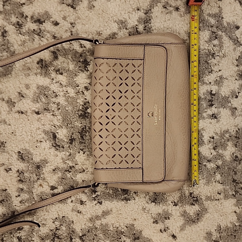 Kate Spade taupe leather shoulder bag